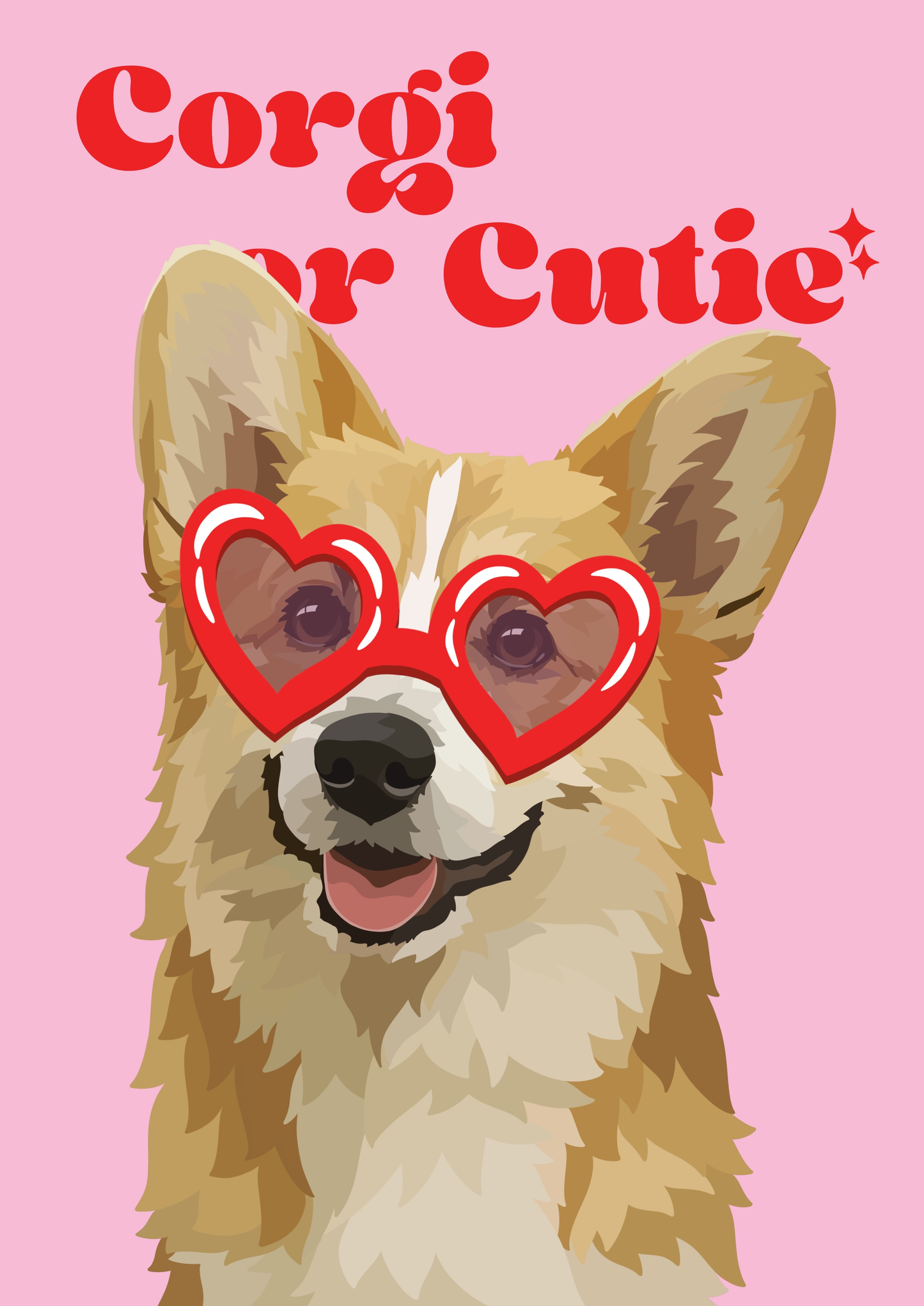 Affiche chien personnalisée BeeLoved - Corgi