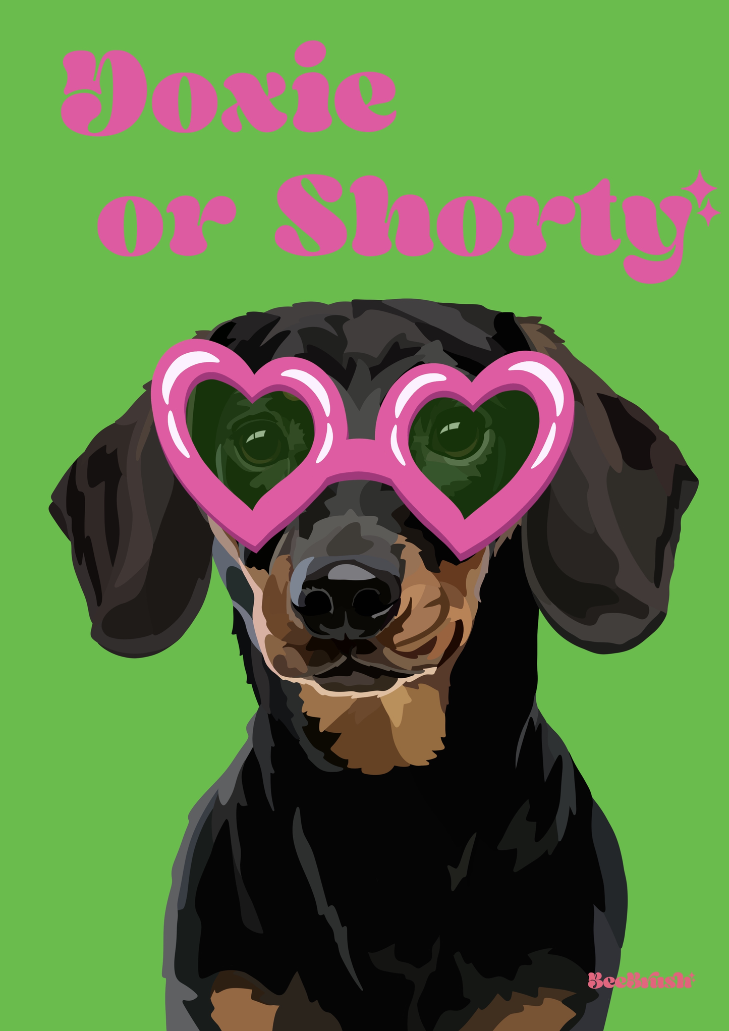 Affiche chien personnalisée BeeLoved - Teckel